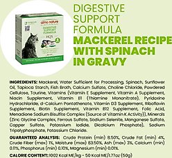 Almo Nature HQS Supportive Formulas Digestive Support Formula Flaked Mackerel Recipe with Spinach in Gravy Wet Cat Food, 1.77-oz can, case of 6 slide 2 of 9