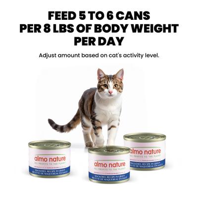 Show full view: Almo Nature HQS Supportive Formulas Skin & Coat Support Formula Flaked Mackerel Recipe in Gravy Wet Cat Food, 1.77-oz can, case of 6 slide 9 of 10