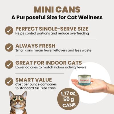 Show full view: Almo Nature HQS Supportive Formulas Golden Age Flaked Tuna Recipe with Ocean Fish in Gravy Wet Cat Food, 1.77-oz can, case of 6 slide 7 of 11