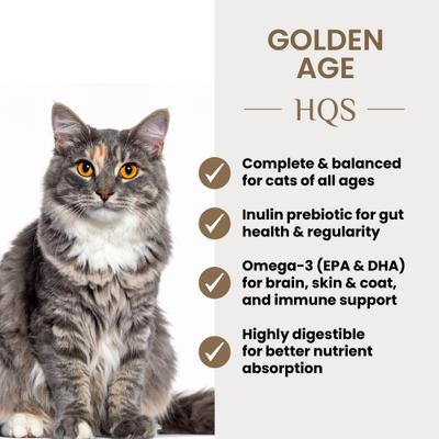Show full view: Almo Nature HQS Supportive Formulas Golden Age Flaked Tuna Recipe with Ocean Fish in Gravy Wet Cat Food, 1.77-oz can, case of 6 slide 4 of 11