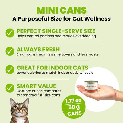 Show full view: Almo Nature HQS Supportive Formulas Digestive Support Formula Shredded Chicken Recipe with Pumpkin in Gravy Wet Cat Food, 1.77-oz can, case of 6 slide 7 of 10