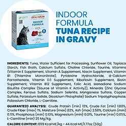 Almo Nature HQS Supportive Formulas Indoor Formula Flaked Tuna Recipe in Gravy Wet Cat Food, 1.77-oz can, case of 6 slide 2 of 9