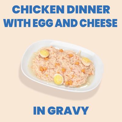 Show full view: Almo Nature HQS Complete Gluten-Free Chicken Dinner with Eggs & Cheese Shredded Canned Wet Dog Food, 5.5-oz, case of 12 slide 3 of 10