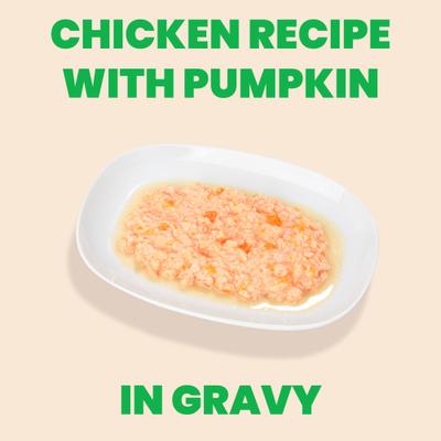 Show full view: Almo Nature HQS Paté Chicken Recipe with Pumpkin in Gravy Grain-Free Pate Wet Canned Cat Food, 2.47-oz can, case of 24 slide 3 of 10