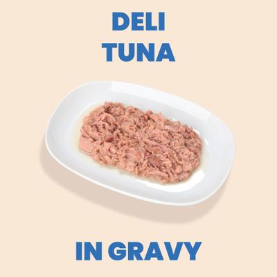 Show full view: Almo Nature HQS Complete Deli Tuna in Gravy Wet Cat Food, 2.47-oz can, case of 12 slide 3 of 9