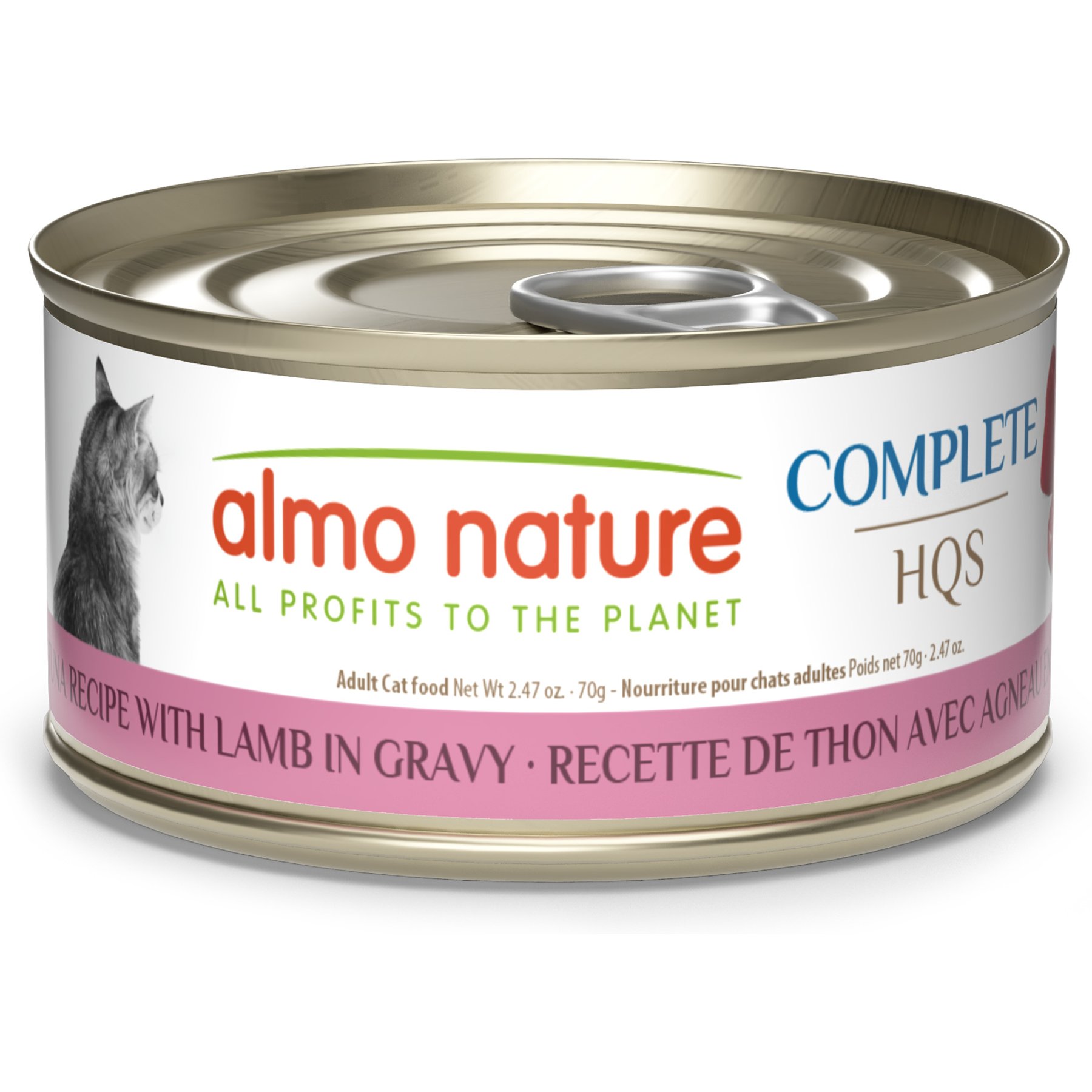 Almo Nature Complete HQS Tuna Recipe with Lamb in Gravy Wet Cat Food, 2.47-oz can, case of 12