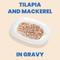 Show in main carousel: Almo Nature HQS Complete Tilapia Recipe in Gravy Wet Cat Food, 2.47-oz can, case of 12 slide 3 of 9