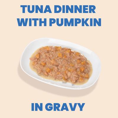 Show full view: Almo Nature HQS Complete Tuna Stew with Pumpkin in Gravy Wet Dog Food, 5.5-oz can, case of 12 slide 3 of 9