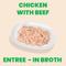 Show in main carousel: Almo Nature HQS Natural Chicken Entree with Beef in Broth Wet Dog Food, 5.5-oz can, case of 12 slide 3 of 9