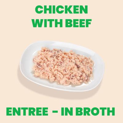 Show full view: Almo Nature HQS Natural Chicken Entree with Beef in Broth Wet Dog Food, 5.5-oz can, case of 12 slide 3 of 9