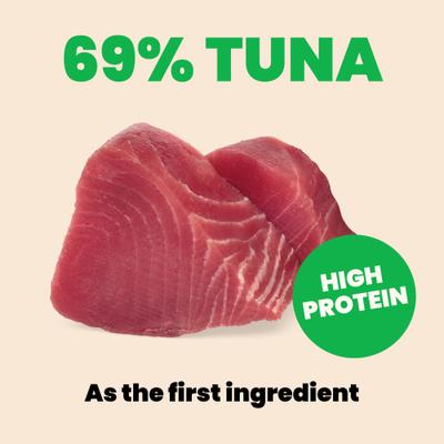 Show full view: Almo Nature HQS Natural Tuna with Anchovies in Broth Grain-Free Wet Cat Food, 2.47-oz can, case of 24 slide 6 of 11