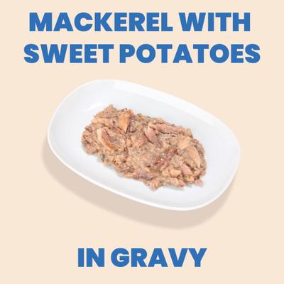 Show full view: Almo Nature HQS Complete Mackerel Recipe with Sweet Potatoes Grain-Free Canned Cat Food, 2.47-oz, case of 12 slide 3 of 10