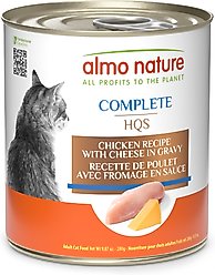 Almo Nature HQS Complete Chicken Recipe with Cheese in Gravy Cat Wet Food, 9.87-oz can, case of 12