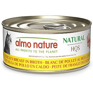 Almo Nature HQS Natural Chicken Breast in Broth Grain-Free Canned Cat Food, 5.29-oz, case of 24