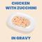 Show in main carousel: Almo Nature HQS Complete Chicken with Zucchini Wet Cat Food, 2.47-oz can, case of 12 slide 3 of 9