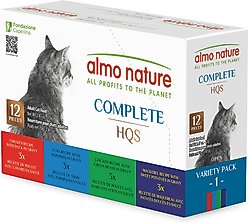 Almo Nature HQS Complete Variety Pack Canned Cat Food, 2.47-oz, case of 12
