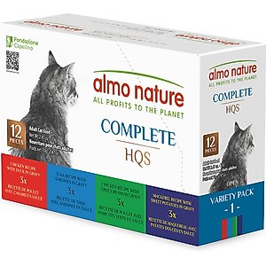 Almo Nature HQS Complete Variety Pack Canned Cat Food, 2.47-oz, case of 12