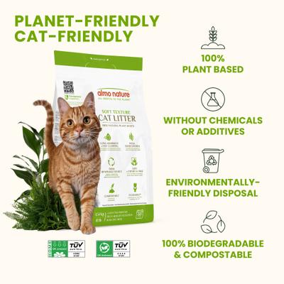 Show full view: Almo Nature Unscented Clumping Plant-Based Natural Cat Litter, 10-lb bag slide 5 of 13