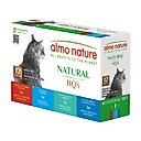 Almo Nature HQS Natural Atlantic Tuna, Mackerel, Chicken & Shrimp, Trout & Tuna Variety Pack Canned Cat Food, 2.47-oz, case of 12