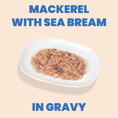 Show full view: Almo Nature HQS Complete Mackerel with Sea Bream Grain-Free Canned Cat Food, 2.47-oz, case of 12 slide 3 of 9