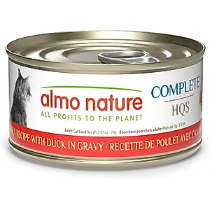 Almo Nature HQS Complete Chicken with Duck Grain-Free Canned Cat Food, 2.47-oz, case of 12