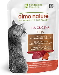 Almo Nature HQS La Cucina Tuna with Lobster Grain-Free Cat Food Pouches, 1.94-oz, case of 12