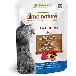 Almo Nature HQS La Cucina Tuna with Papaya Grain-Free Cat Food Pouches, 1.94-oz pouch, case of 12