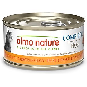 Almo Nature HQS Complete Chicken Recipe with Carrots Grain-Free Canned Cat Food, 2.47-oz, case of 12