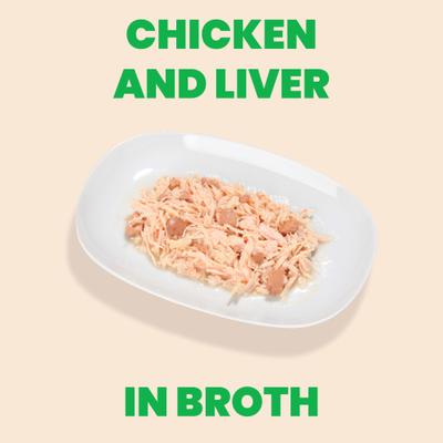 Show full view: Almo Nature HQS Natural Chicken & Liver in Broth Grain-Free Canned Cat Food, 2.47-oz, case of 24 slide 3 of 11