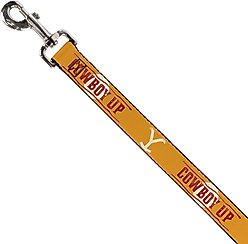 Buckle-Down Paramount Network Yellowstone Y Logo Cowboy Up Polyester Dog Leash, Yellow, 6-ft long, 1-in wide slide 2 of 2