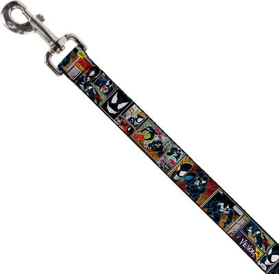 Show full view: Buckle-Down Marvel Comics Venom Comic Book Panels Polyester Dog Leash, Black, 6-ft long, 1-in wide slide 2 of 2