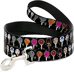 Buckle-Down Star Wars Festive Lollipop Icons Polyester Dog Leash, 6-ft long, 1-in wide
