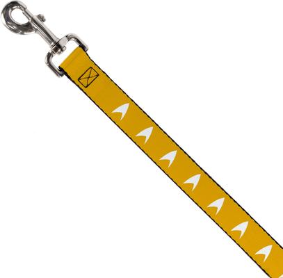 Show full view: Buckle-Down Star Trek Starfleet Insignia Polyester Dog Leash, Yellow, 6-ft long, 1-in wide slide 2 of 2