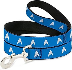 Buckle-Down Star Trek Starfleet Insignia Polyester Dog Leash, Blue, 4-ft long, 1-in wide