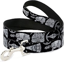 Buckle-Down Star Wars Ships & Vehicles Polyester Dog Leash, Black, 4-ft long, 1-in wide