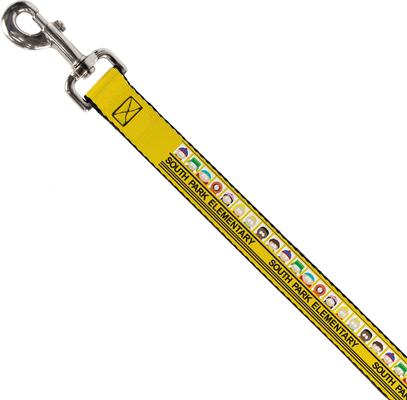 Show full view: Buckle-Down South Park Elementary School Bus Characters Pose Polyester Dog Leash, Yellow, 4-ft long, 1-in wide slide 2 of 2