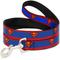 Show in main carousel: Buckle-Down DC Comics Superman Shield Stripe Polyester Dog Leash, Blue, 4-ft long, 1-in wide slide 1 of 3