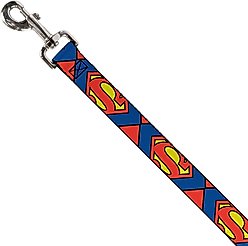 Buckle-Down DC Comics Superman Shield Close Up Polyester Dog Leash, Red, 6-ft long, 1-in wide slide 2 of 2