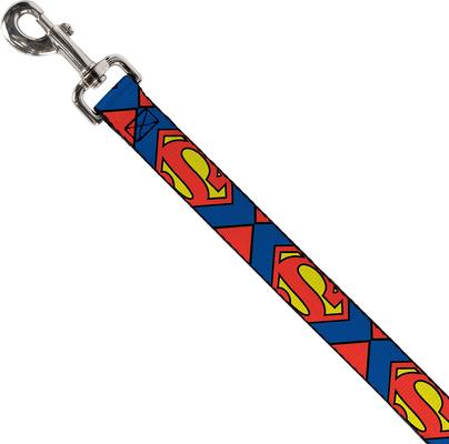 Show full view: Buckle-Down DC Comics Superman Shield Close Up Polyester Dog Leash, Red, 6-ft long, 1-in wide slide 3 of 3