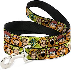 Buckle-Down Scooby Doo Character Faces Close Up Polyester Dog Leash, 6-ft long, 1-in wide