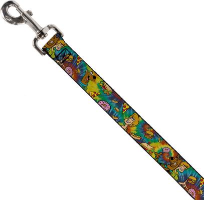 Show full view: Buckle-Down Scooby Doo & Shaggy Poses Munchies Tie-Dye Polyester Dog Leash, 6-ft long, 1-in wide slide 2 of 2