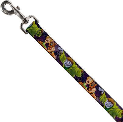 Show full view: Buckle-Down Scooby Doo Scooby Shaggy Hugging Werewolf Man Polyester Dog Leash, Purple, 6-ft long, 1-in wide slide 2 of 2