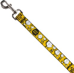 Buckle-Down Peanuts I Am Charlie Brown Poses & Zig Zag Stripe Polyester Dog Leash, Yellow, 4-ft long, 1-in wide slide 2 of 2