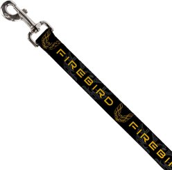 Buckle-Down GM Pontiac Firebird Logo Polyester Dog Leash, Yellow, 6-ft long, 1-in wide slide 2 of 2