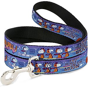 Buckle-Down Peanuts Astronaut Snoopy Launch Poses Polyester Dog Leash, 4-ft long, 1-in wide