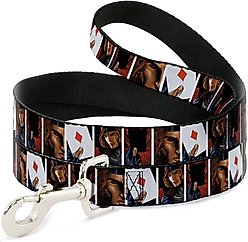 Buckle-Down Marvel Comics X-Men Gambit Cards Pose Blocks Polyester Dog Leash, 6-ft long, 1-in wide