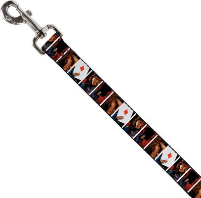 Show full view: Buckle-Down Marvel Comics X-Men Gambit Cards Pose Blocks Polyester Dog Leash, 6-ft long, 1-in wide slide 2 of 2