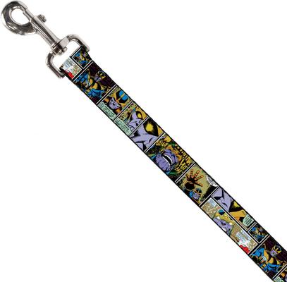 Show full view: Buckle-Down Marvel Comics Thanos Comic Scene Blocks Polyester Dog Leash, Yellow, 6-ft long, 1-in wide slide 2 of 2