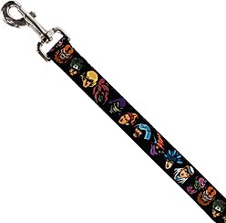 Buckle-Down Mattel Masters of the Universe Eleven Character Faces Polyester Dog Leash, Black, 6-ft long, 1-in wide slide 2 of 6
