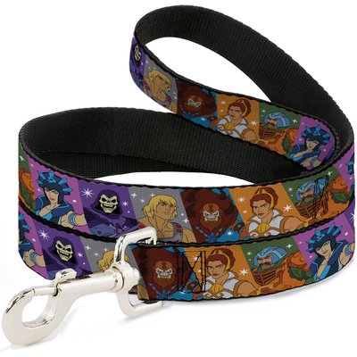 Buckle-Down Buckle-Down Mattel Masters of the Universe Character Block Poses Polyester Dog Leash, 4-ft long, 1-in wide